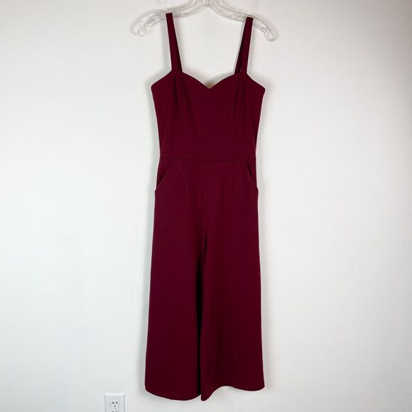 HaVe Red Sweetheart Neckline Sleeveless Jumpsuit Size S - Picture 1 of 4